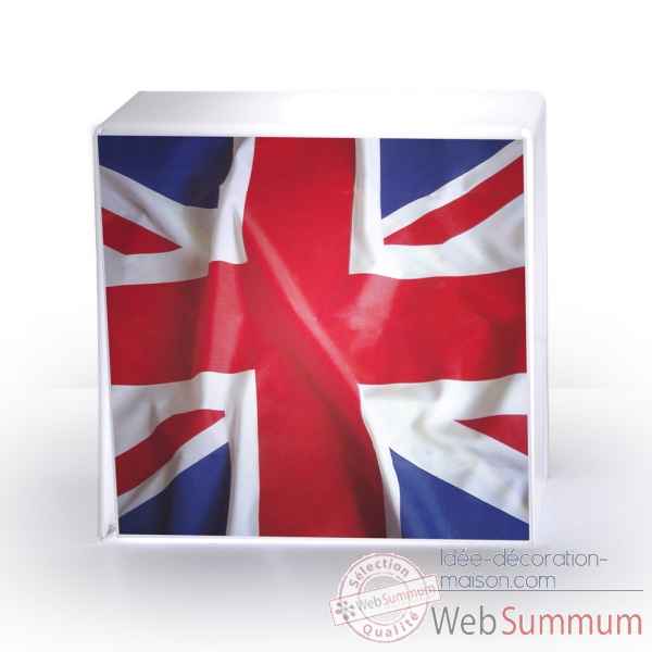 Lampe cube diffusante drapeau uk Acrila -Acrila50