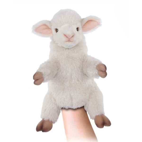 marionnette a main peluche realiste mouton -7340