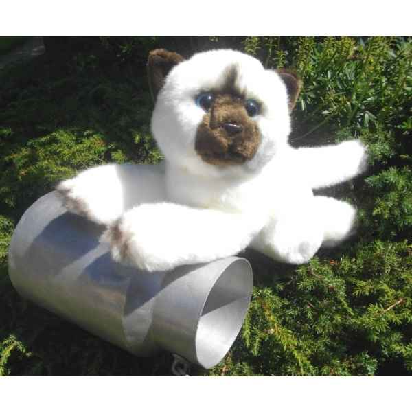 Peluche chat siamois couche 30cml anima -1949