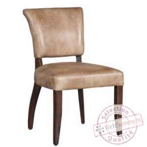 Chaise roma en cuir couleur camel arteinmotion -sed-rom0026
