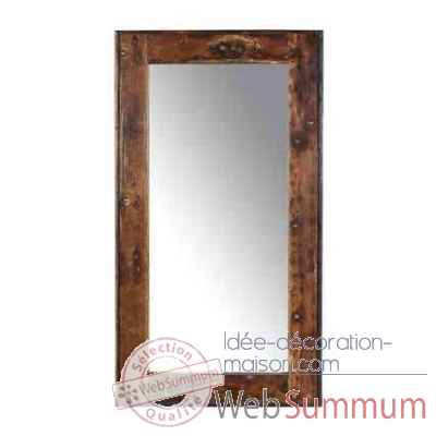 Miroir rectangulaire en bois recyclé h 2450 x 1350 x 50 arteinmotion COM-SPE0093