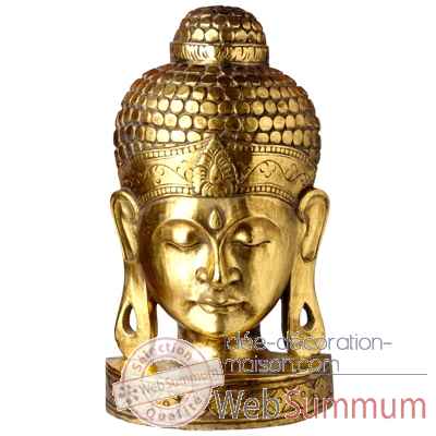 Masque de bouddha finition doree 50 cm Bali -MasB50G