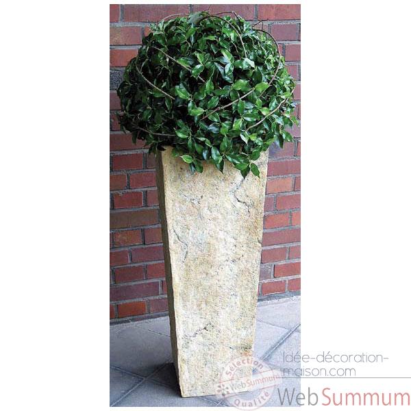 Vases-Modele Quarry Pedestal Planter, surface aluminium-bs2133alu