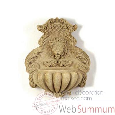 Fontaine-Modele Wall Fountain, surface marbre vieilli combines avec or-bs2184wwg