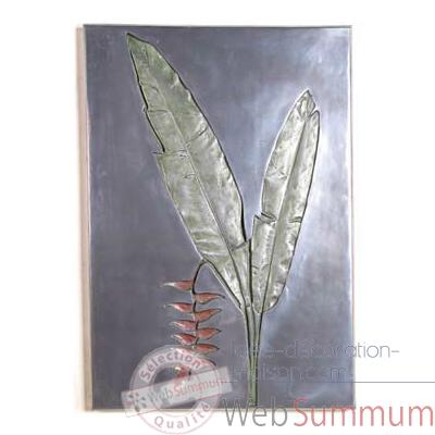 Decoration murale-Modele Hanging Heliconia Negative Wall Plaque, surface aluminium-bs2307alu