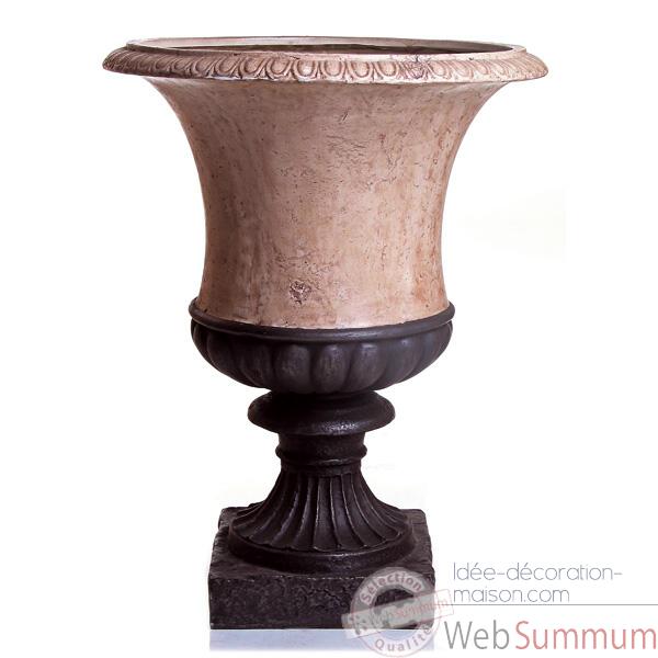 Vases-Modele Ascot Urn, surface pierres romaine combines au fer-bs3097ros/iro