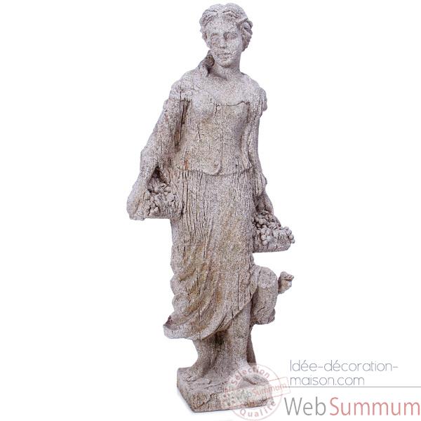 Sculpture-Modele Goddes of Autumn, surface pierres granite-bs3134gry