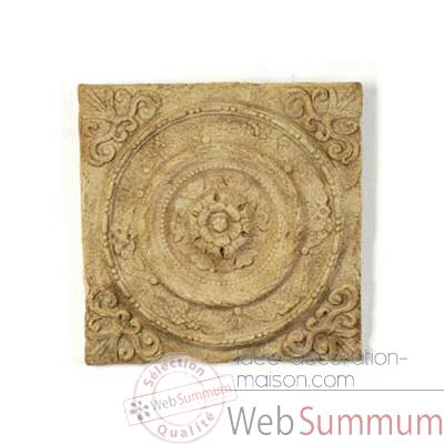Decoration murale-Modele Rondelle Wall Plaque, surface granite-bs3166gry
