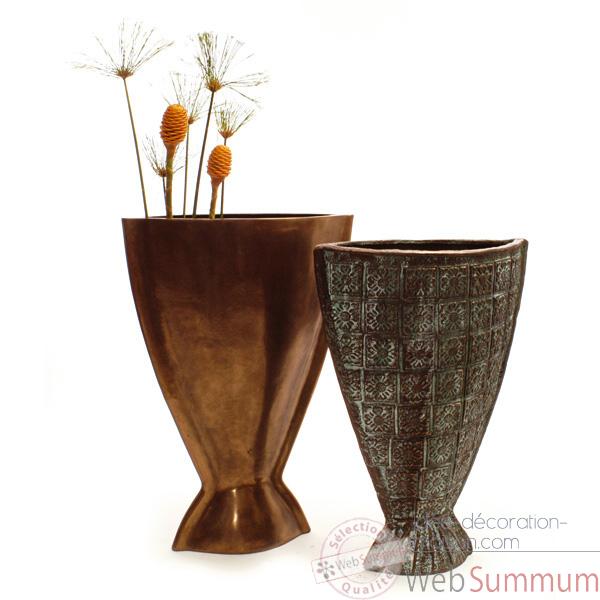 Video Vases-Modele Hito Vase, surface bronze nouveau-bs3262nb