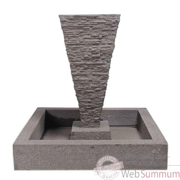 Fontaine-Modele Square Basin, surface pierre noire-bs3302lava