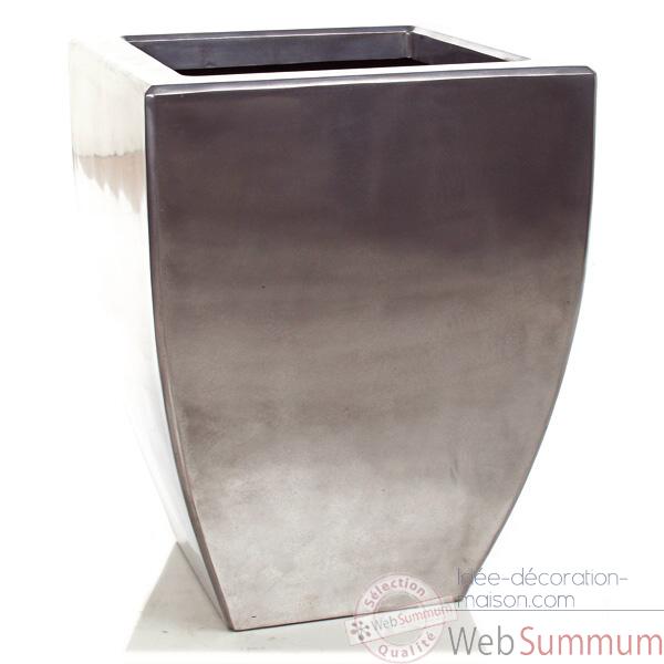 Video Vases-Modele Kobe Planter, surface aluminium-bs3326alu