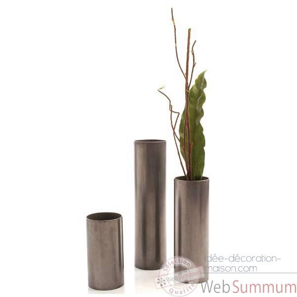 Vases-Modèle Cylinder Vase Large, surface en fer-bs3343iro