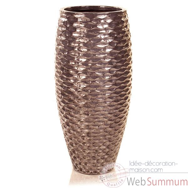 Video Vases-Modele Flamenco Vase, surface aluminium-bs3433alu
