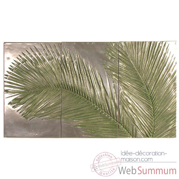 Decoration murale Palm Triptych, aluminium -bs4128alu