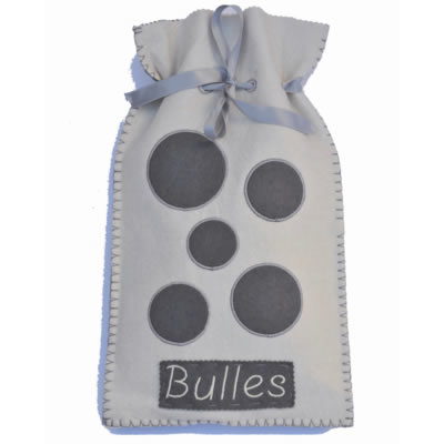 Bouillotte Bulles ecru gris - buru0105