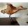 Canard sculpt dans racine de teck sur pattes fer avec socle artisanat Indonsien -33178