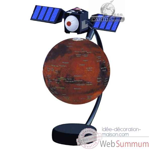Globe 15 cm magnetique flottant mars Cartotheque EGG -SLMF15MARS