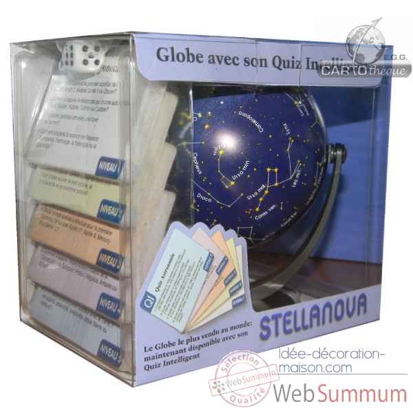 Globe iq 10 cm etoiles avec quiz Cartothque EGG -SLIQ10ETOI