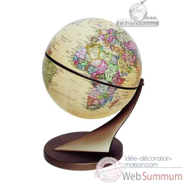 Mini globe 11 cm antique axe incline Cartotheque EGG -SLCL11ANTI