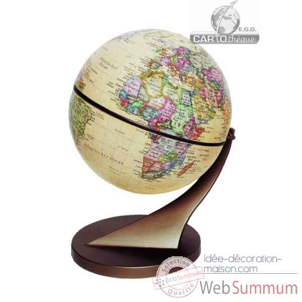 Mini globe 15 cm antique axe incline Cartotheque EGG -SLCL15ANTI