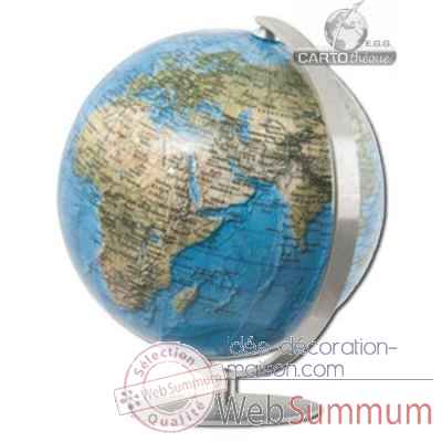 Mini globe colombus classic 12cm duorama pied et meridien acier brosse Cartotheque EGG -CO211281