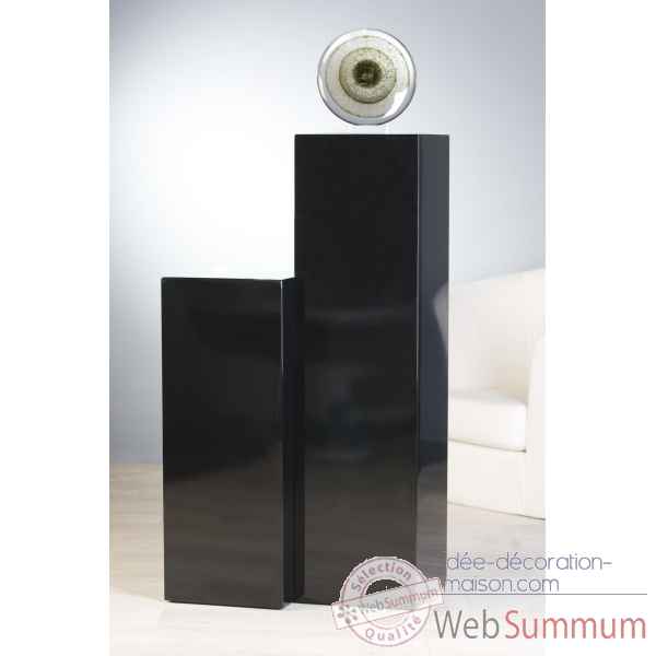 Colonne mdf noir laqu 100 cm Casablanca Design -51560