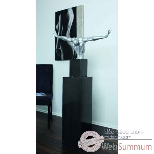 Colonne en marbre noire 80 cm Casablanca Design -32436