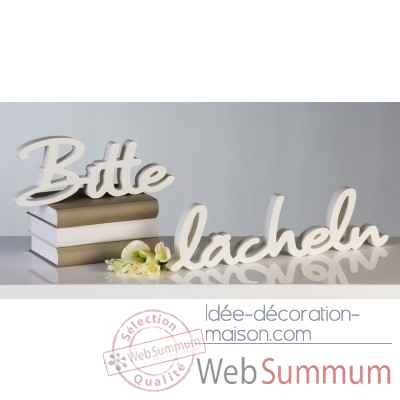 Mots ecrits \"bitte lacheln\" Casablanca Design -71210