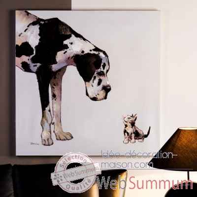 Peinture a l'huile "chien&chat" Casablanca Design -31813