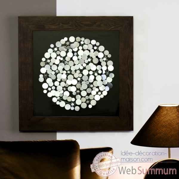 Peinture murale \"dots\" bois verre metal Casablanca Design -51760