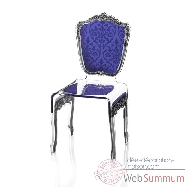 Chaise baroque violette Acrila - 0009