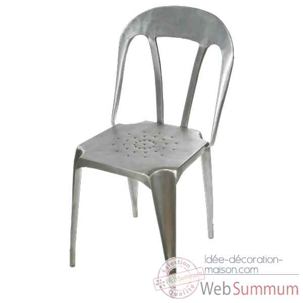 Chaise Metal couleur nickel Hindigo -JE11NIC