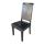 Chaise noire vieillie assise cuir eastern style Chine -C0563