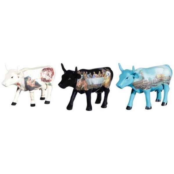 Coffret 3 mini vaches italia artpack resine CowParade -46604