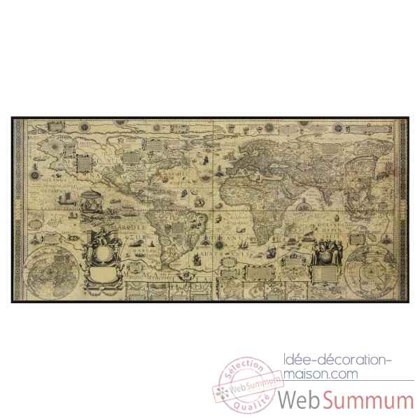 Carte murale monde antique Decoration Marine AMF -MC819