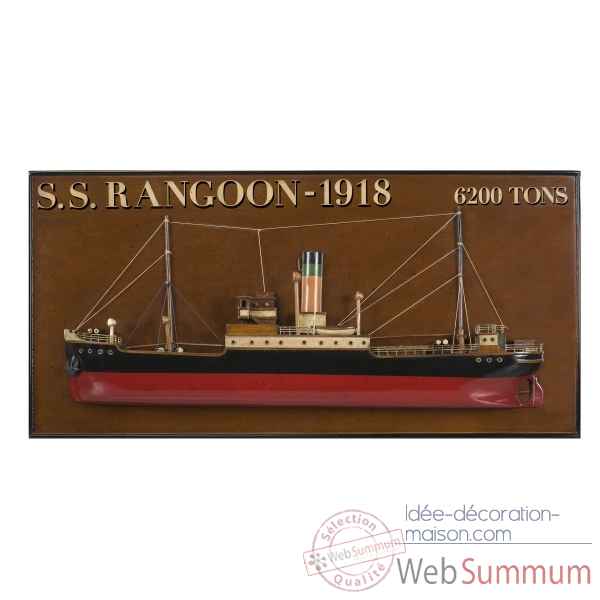Demi-coque s.s. rangoon 1918 Decoration Marine AMF -AS300