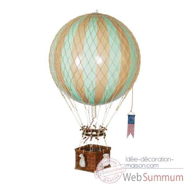 Royal aero, replique Montgolfiere Ballon 32cm menthe Decoration Marine AMF -AP163M