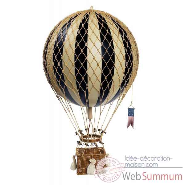Royal aero, replique Montgolfiere Ballon 32cm noir Decoration Marine AMF -AP163K