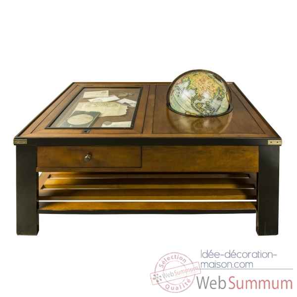 Table galerie et globe Decoration Marine AMF -MF123