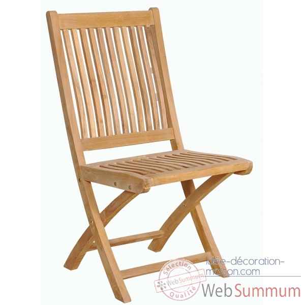 Chaise borneo en teck naturel 60-003