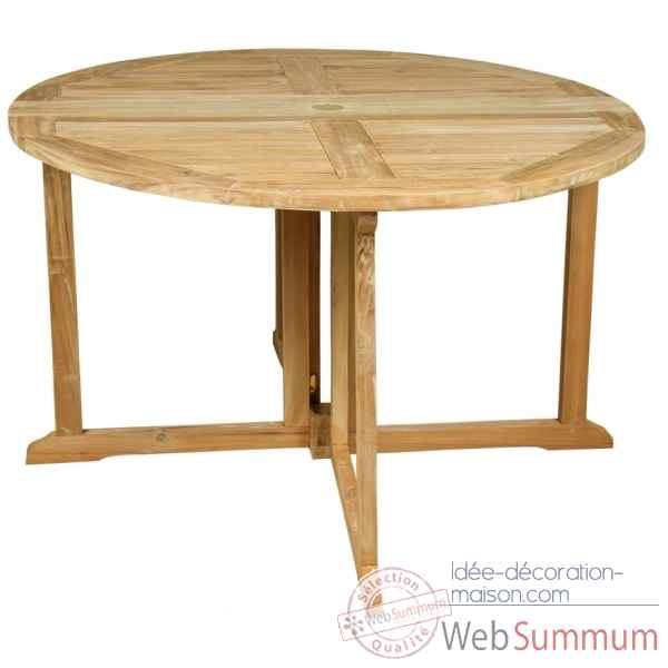 Table nassau 110 cm en teck naturel 60-035