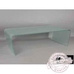 83837 table basse verre opaque Edelweiss -C7533