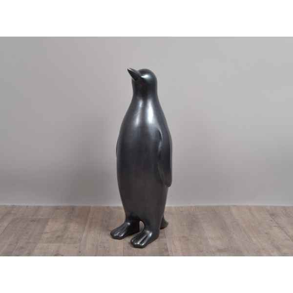 Statue pingouin polaire 80cm carbone Edelweiss -C9560