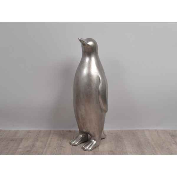 Statue pingouin polaire 80cm silver Edelweiss -C9561