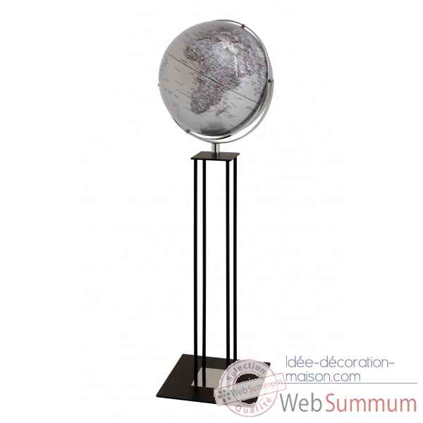 Globe sur pied worldtrophy argent night emform -se-0914