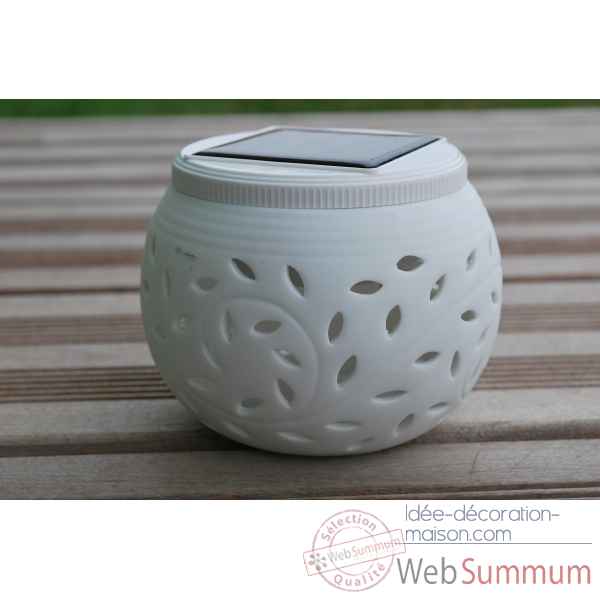 Lanterne a energie solaire en ceramique pour decoration Jiawei -1809-TM-1218P