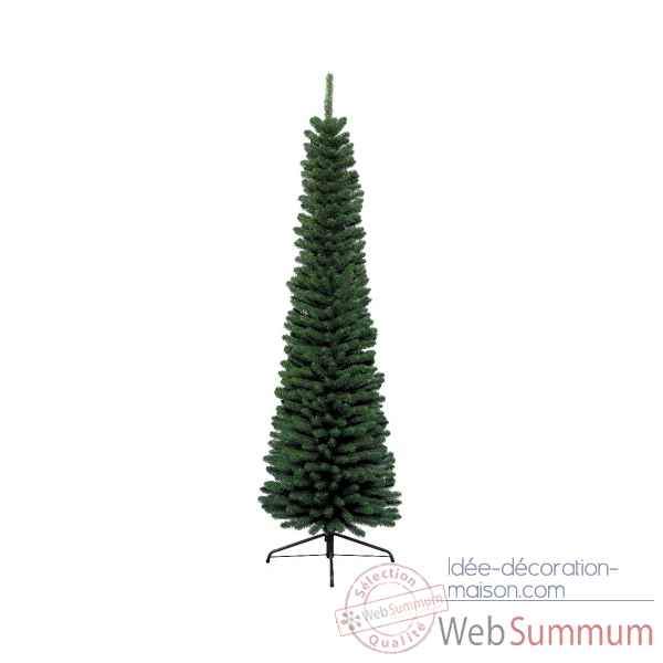 Sapin de Noel slim pencil fin 120cm vert base etroite -3059w69