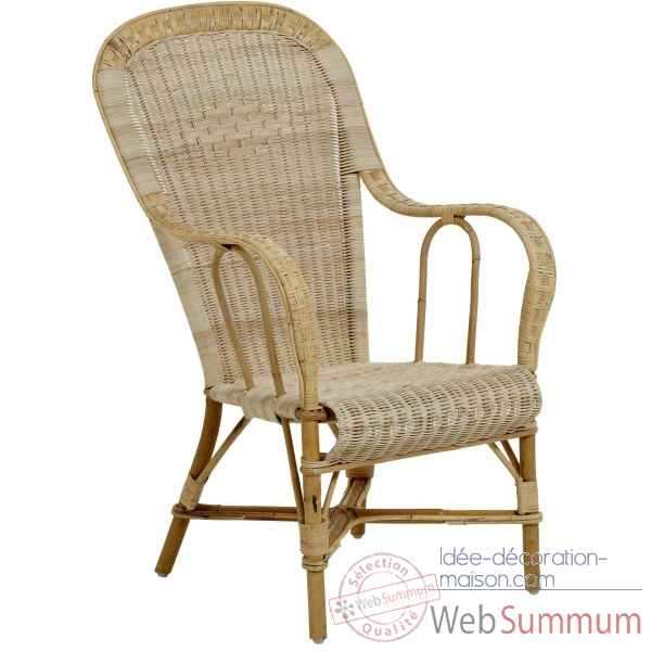 Ensemble 2 fauteuils haut dossier Grand Pere sans filets de couleurs - nature KOK 979