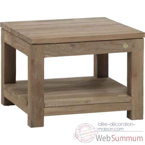 Table basse carre pm drift Teck Recycl naturel bross KOK M39N