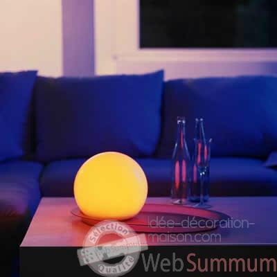 Lampe Sphere Moonlight Blanche diam.250 sur batterie -BMFL250130